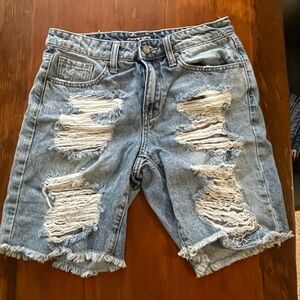 Insane gene Destroyed Denim shorts